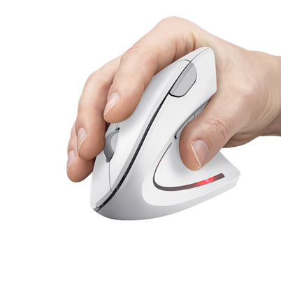 TRUST MOUSE ERGONOMICO VERTO BLANCO